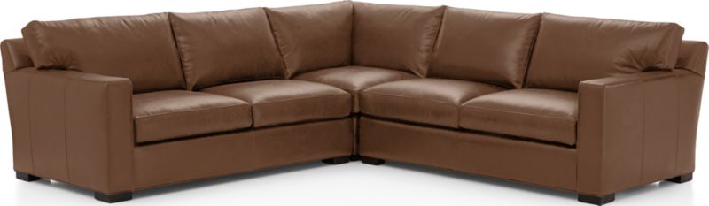 Axis Leather 3-Piece Sectional Sofa - image 0 of 4