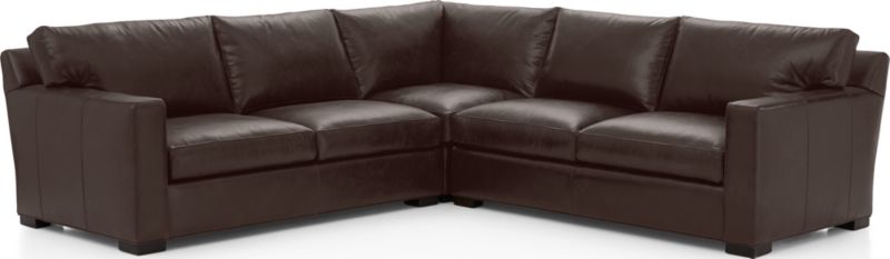 Axis Leather 3-Piece Sectional Sofa - image 0 of 4