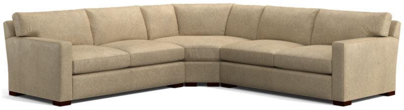 Axis Leather 3-Piece Sectional Sofa - image 0 of 3