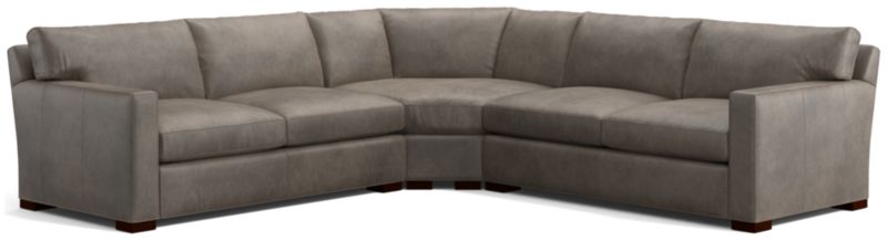 Axis Leather 3-Piece Sectional Sofa - image 0 of 3