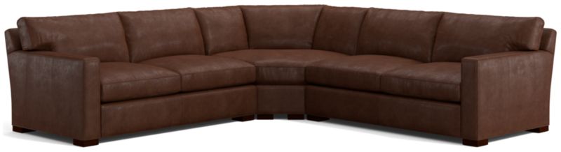 Axis Leather 3-Piece Sectional Sofa - image 0 of 3