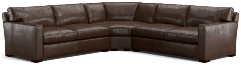 Axis Leather 3-Piece Sectional Sofa - image 0 of 3