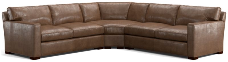 Axis Leather 3-Piece Sectional Sofa - image 0 of 3