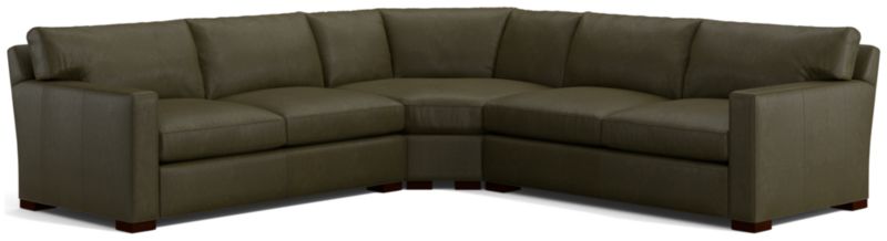 Axis Leather 3-Piece Sectional Sofa - image 0 of 3