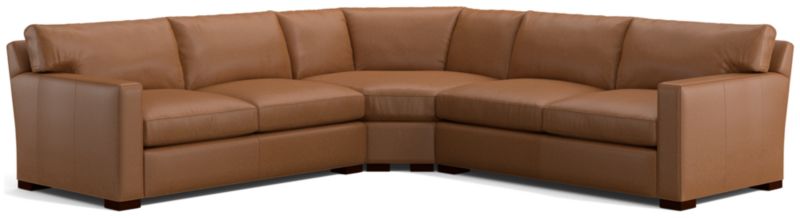 Axis Leather 3-Piece Sectional Sofa - image 0 of 4