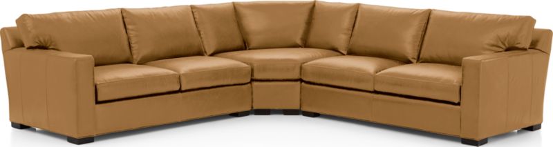 Axis Leather 3-Piece Sectional Sofa - image 0 of 4