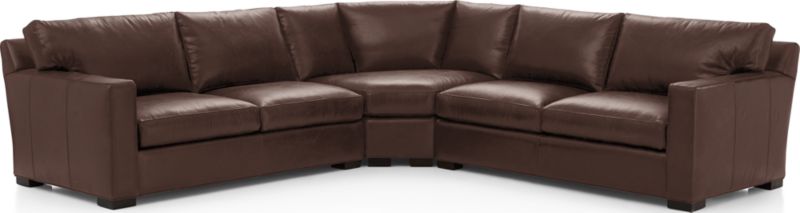 Axis Leather 3-Piece Sectional Sofa - image 0 of 4