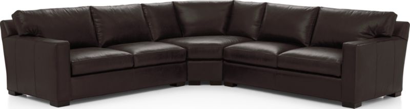 Axis Leather 3-Piece Sectional Sofa - image 0 of 4