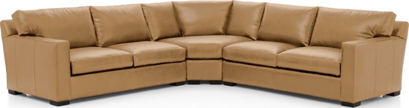 Axis Leather 3-Piece Sectional Sofa - image 0 of 4