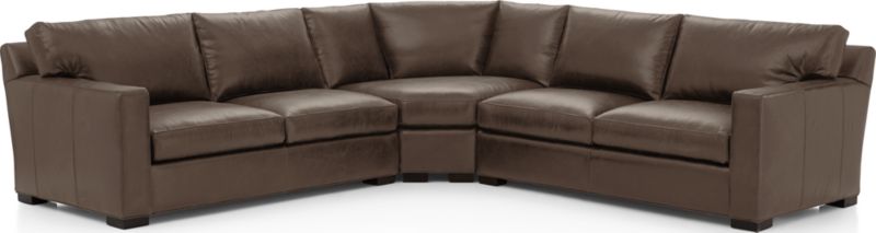 Axis Leather 3-Piece Sectional Sofa - image 0 of 4