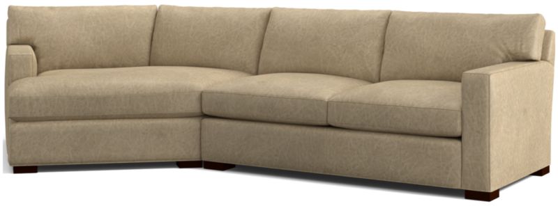 Axis Leather 2-Piece Left Arm Angled Chaise Sectional Sofa - image 0 of 3