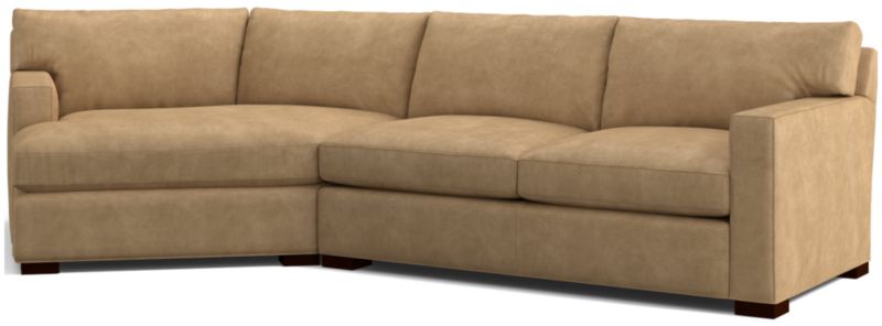 Axis Leather 2-Piece Left Arm Angled Chaise Sectional Sofa - image 0 of 3