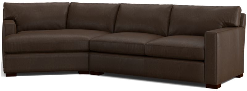 Axis Leather 2-Piece Left-Arm Angled Chaise Sectional Sofa - image 0 of 3