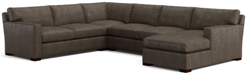 Axis Leather 4-Piece Sectional Sofa - image 0 of 3