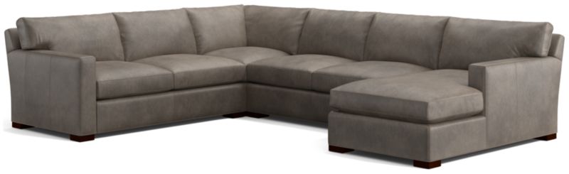 Axis Leather 4-Piece Sectional Sofa - image 0 of 3