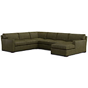 Axis Leather 4-Piece Sectional Sofa
