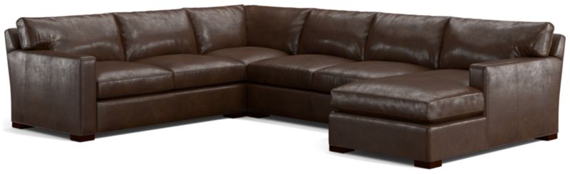 Axis Leather 4-Piece Sectional Sofa - image 0 of 3