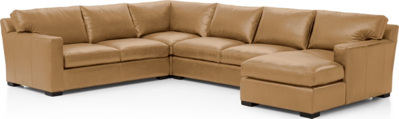 Axis Leather 4-Piece Sectional Sofa - image 0 of 4