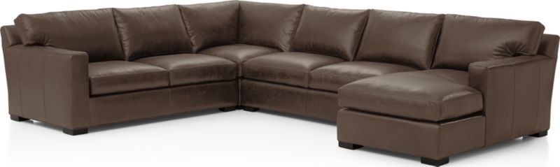 Axis Leather 4-Piece Sectional Sofa - image 0 of 4