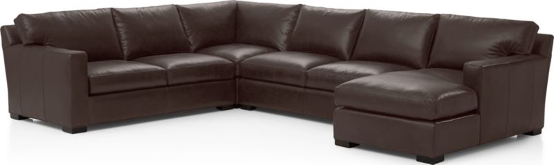 Axis Leather 4-Piece Sectional Sofa - image 0 of 4