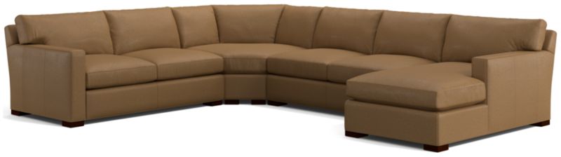 Axis Leather 4-Piece Sectional Sofa - image 0 of 3