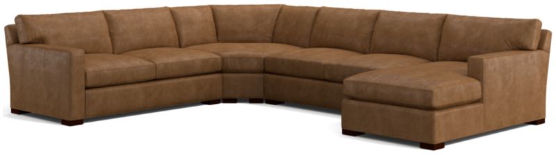 Axis Leather 4-Piece Sectional Sofa - image 0 of 3