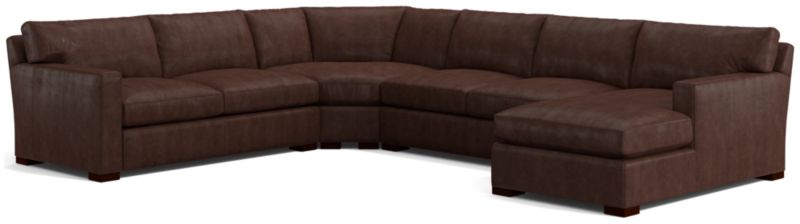 Axis Leather 4-Piece Sectional Sofa - image 0 of 3