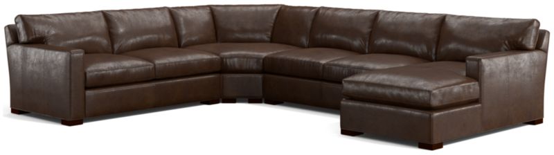 Axis Leather 4-Piece Sectional Sofa - image 0 of 3