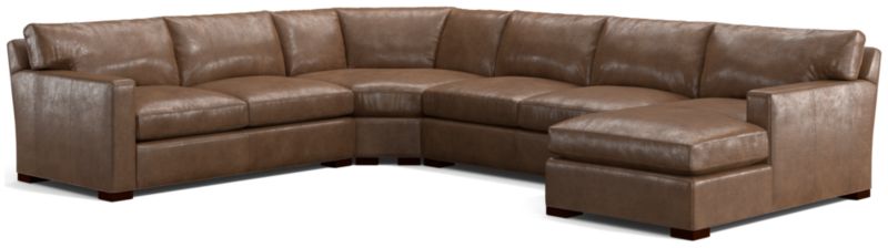 Axis Leather 4-Piece Sectional Sofa - image 0 of 3