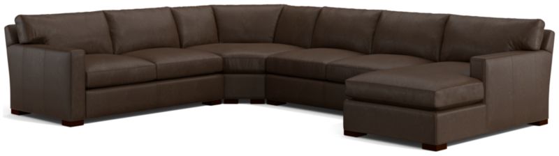 Axis Leather 4-Piece Sectional Sofa - image 0 of 3