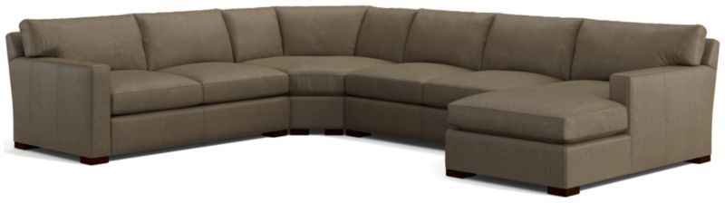 Axis Leather 4-Piece Sectional Sofa - image 0 of 3