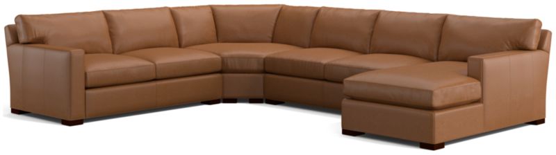 Axis Leather 4-Piece Sectional Sofa - image 0 of 4