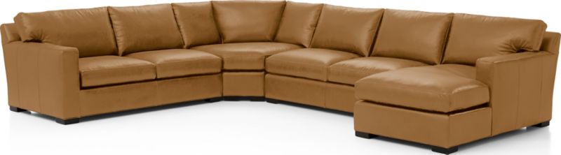 Axis Leather 4-Piece Sectional Sofa - image 0 of 4