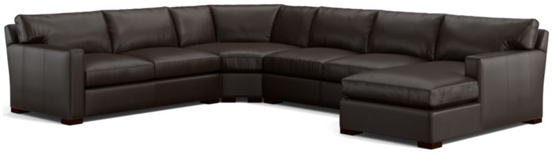 Axis Leather 4-Piece Sectional Sofa - image 0 of 4