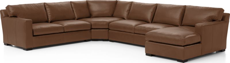 Axis Leather 4-Piece Sectional Sofa - image 0 of 4