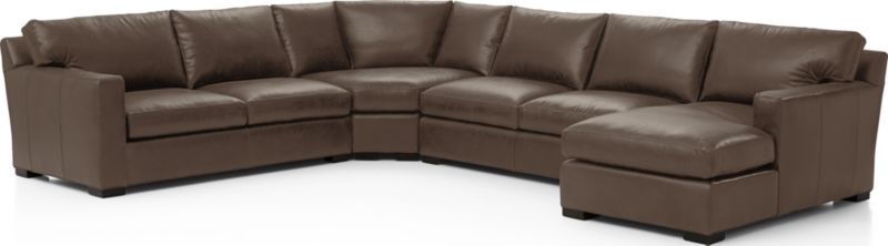 Axis Leather 4-Piece Sectional Sofa - image 0 of 4