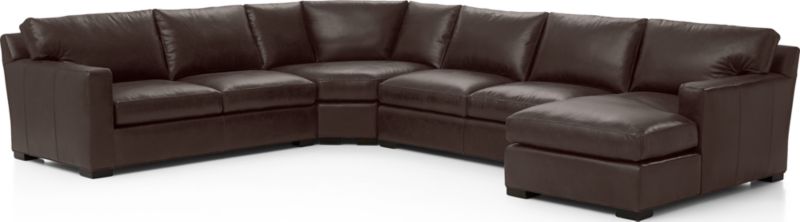 Axis Leather 4-Piece Sectional Sofa - image 0 of 4