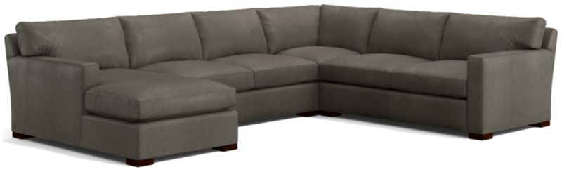 Axis Leather 4-Piece Sectional Sofa - image 0 of 3