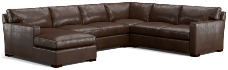 Axis Leather 4-Piece Sectional Sofa - image 0 of 3