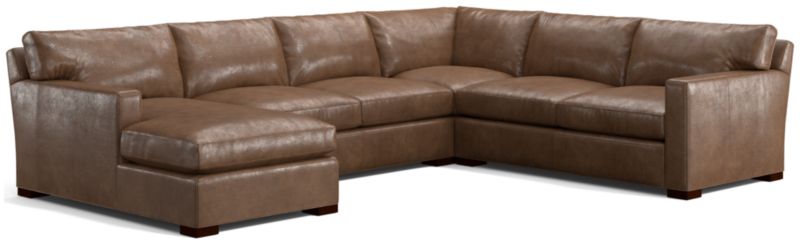 Axis Leather 4-Piece Sectional Sofa - image 0 of 3