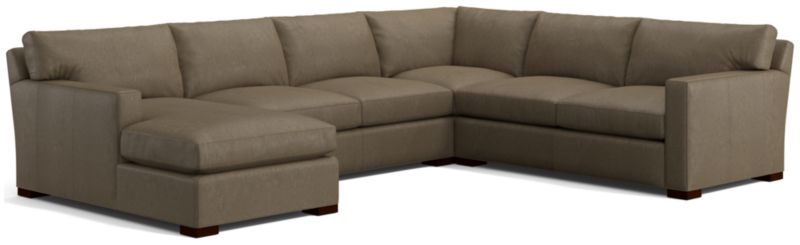 Axis Leather 4-Piece Sectional Sofa - image 0 of 3