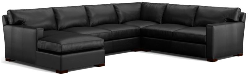 Axis Leather 4-Piece Sectional Sofa - image 0 of 4