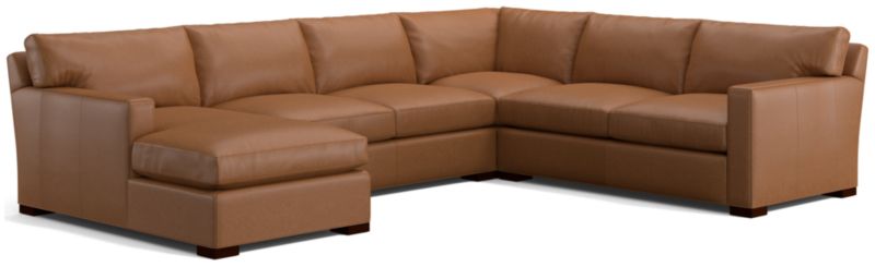 Axis Leather 4-Piece Sectional Sofa - image 0 of 4