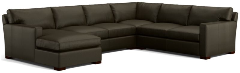 Axis Leather 4-Piece Sectional Sofa - image 0 of 3