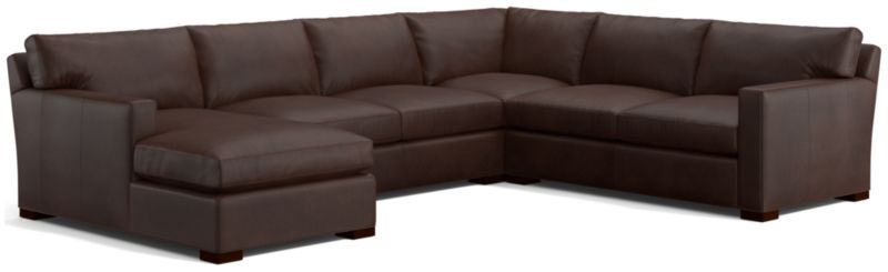 Axis Leather 4-Piece Sectional Sofa - image 0 of 3