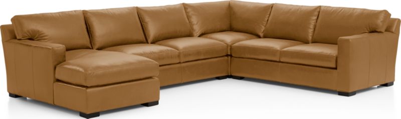 Axis Leather 4-Piece Sectional Sofa - image 0 of 4