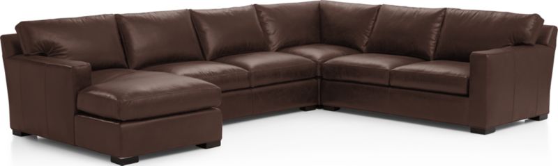 Axis Leather 4-Piece Sectional Sofa - image 0 of 4