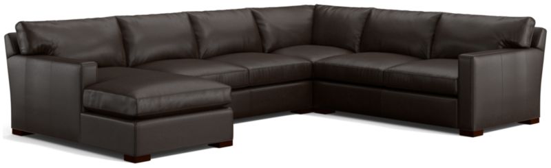 Axis Leather 4-Piece Sectional Sofa - image 0 of 4