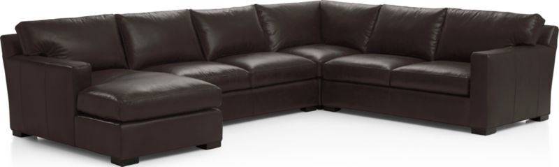 Axis Leather 4-Piece Sectional Sofa - image 0 of 4