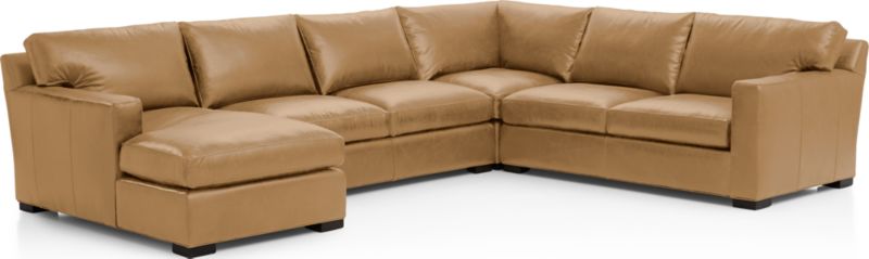 Axis Leather 4-Piece Sectional Sofa - image 0 of 4